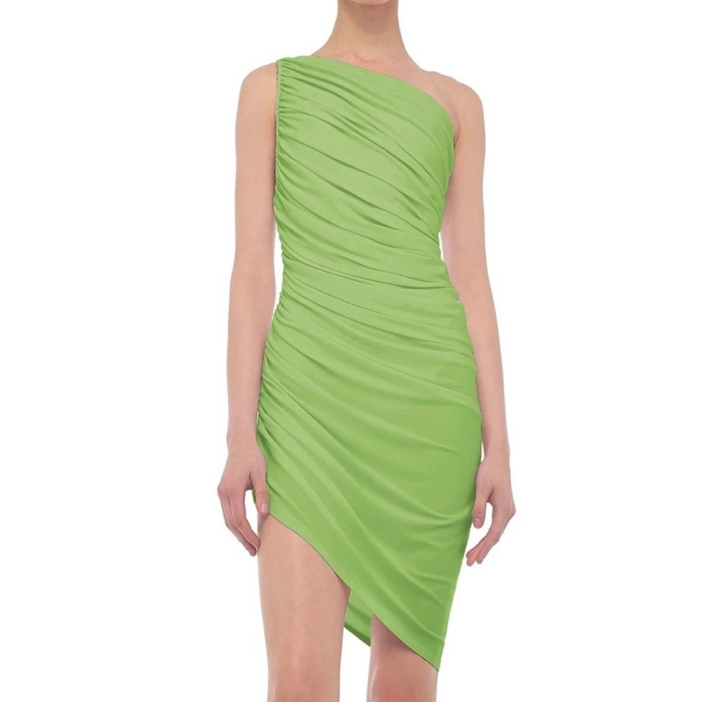 Norma Kamali Gemini Green Diana Mini Dress